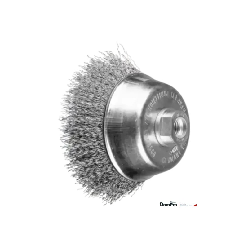 Brosse boisseau inox Ø100 mm M14 0,30 mm | Peruilhe