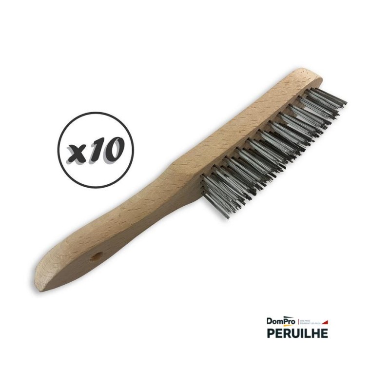 Brosse à main inox Ø0,30 mm 4 rangs | Peruilhe