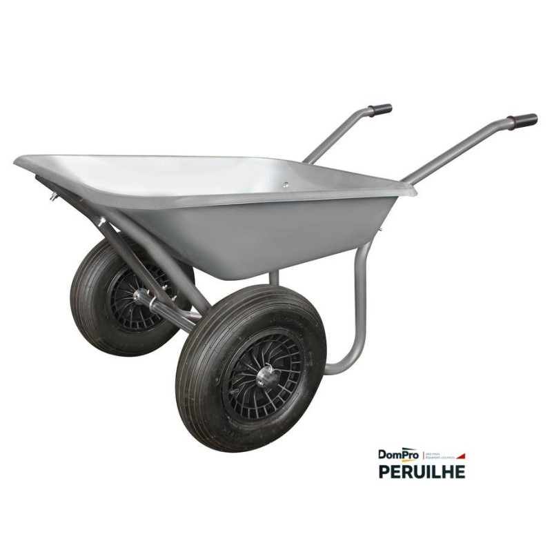 Brouette galvanisée 2 roues 100L | Peruilhe