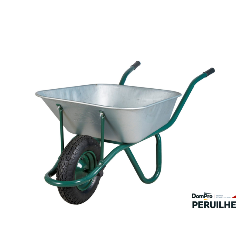 Brouette galva 90 L roue gonflable | Peruilhe