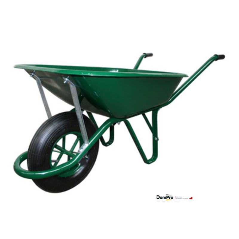 Brouette 90 L roue gonflable verte | Peruilhe