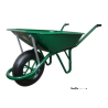 Brouette 90 L roue gonflable verte | Peruilhe