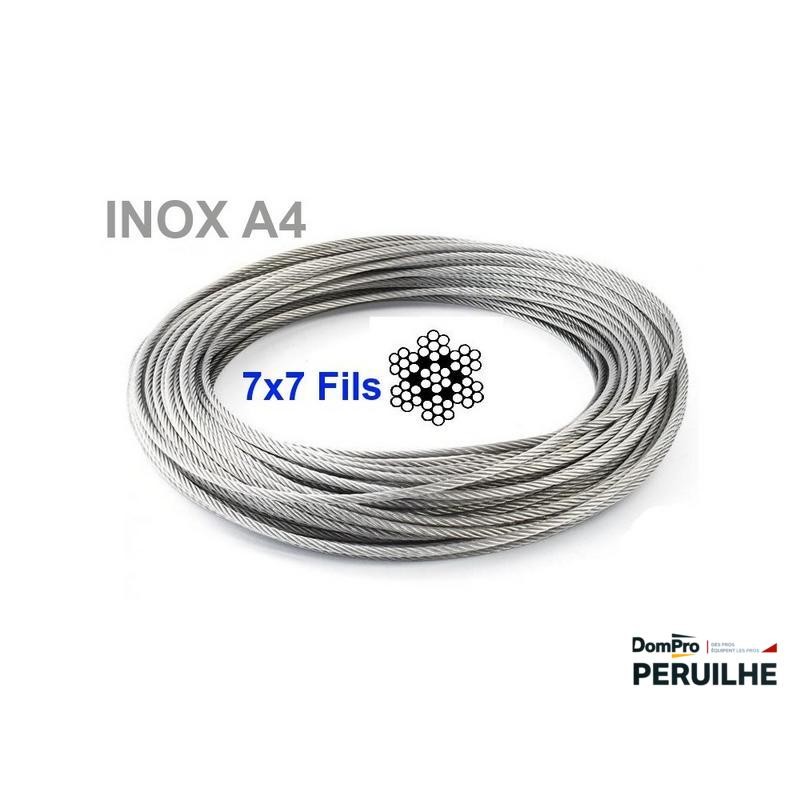 Câble souple inox 7x7 A4 1-8 mm | Peruilhe