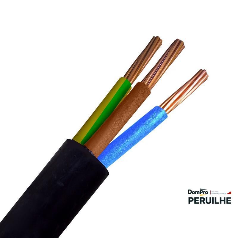 Câble électrique rigide R2V 3G6mm² | Peruilhe