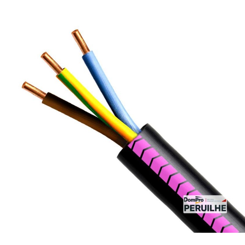 Câble U1000 R2V 3G1,5 mm² 50 m | Peruilhe