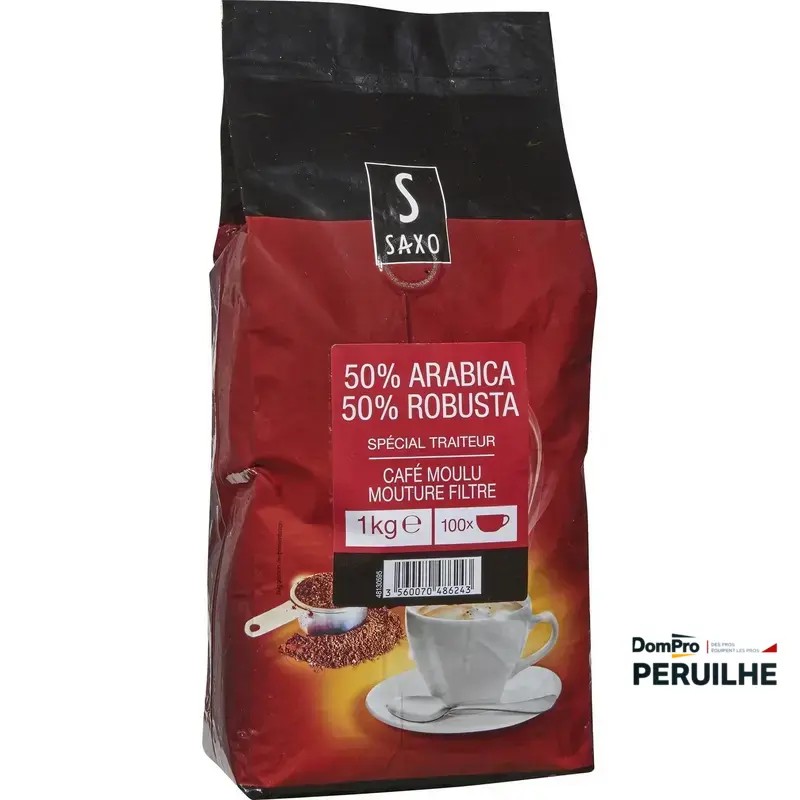 Café moulu 50% Arabica 50% Robusta 1kg | Peruilhe
