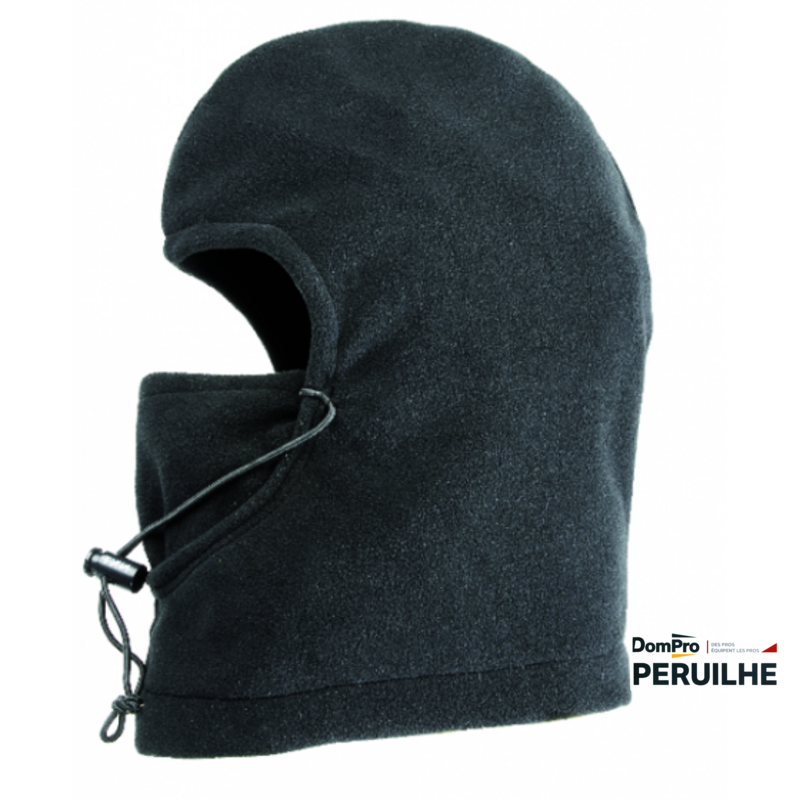 Cagoule polaire noire 250 g/m² | Peruilhe