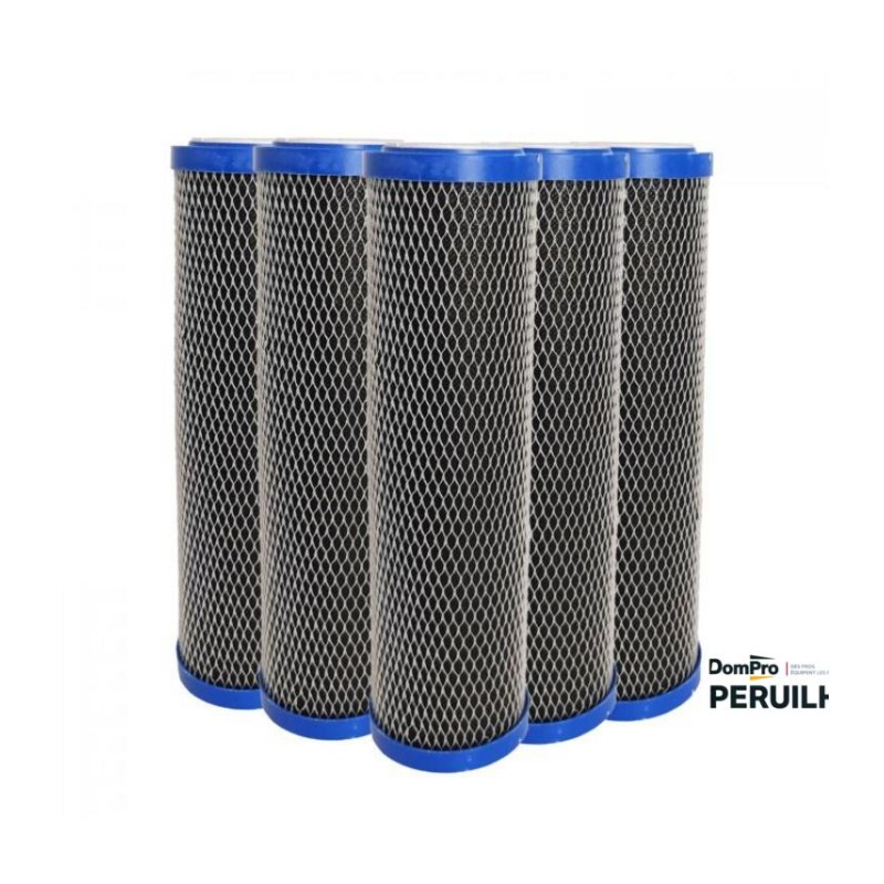 Lot de 5 cartouches duo 5µm charbon actif | Peruilhe