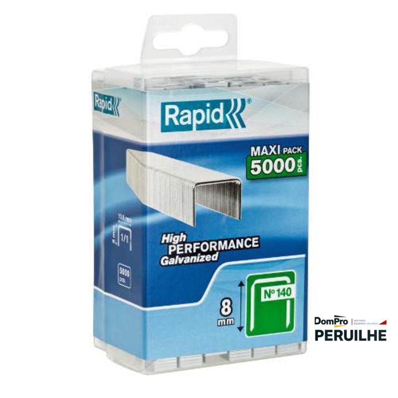 Agrafes fil plat 140/8 mm galva | Peruilhe